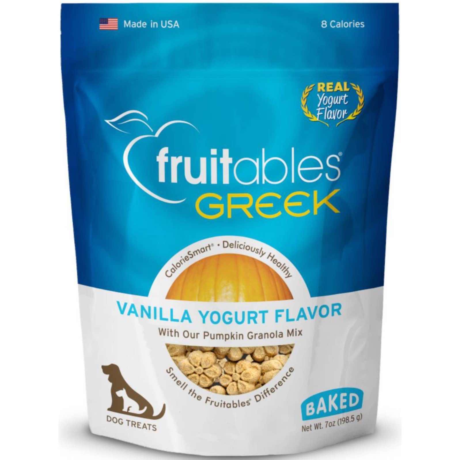 Fruitables Greek Vanilla Yogurt Crunchy Dog Treats 7oz