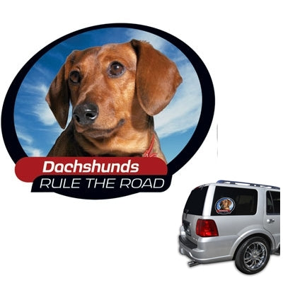 Pet Tatz Dachshund Red Car Window Sticker