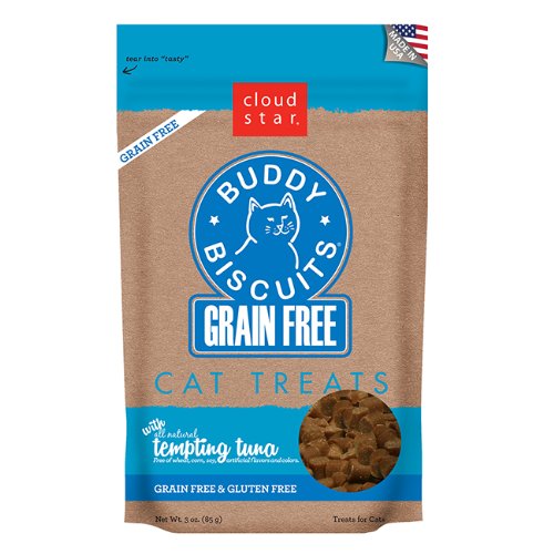 "Cloud Star Grain-Free Buddy Biscuits, Tempting Tuna Cat Treats 85g"