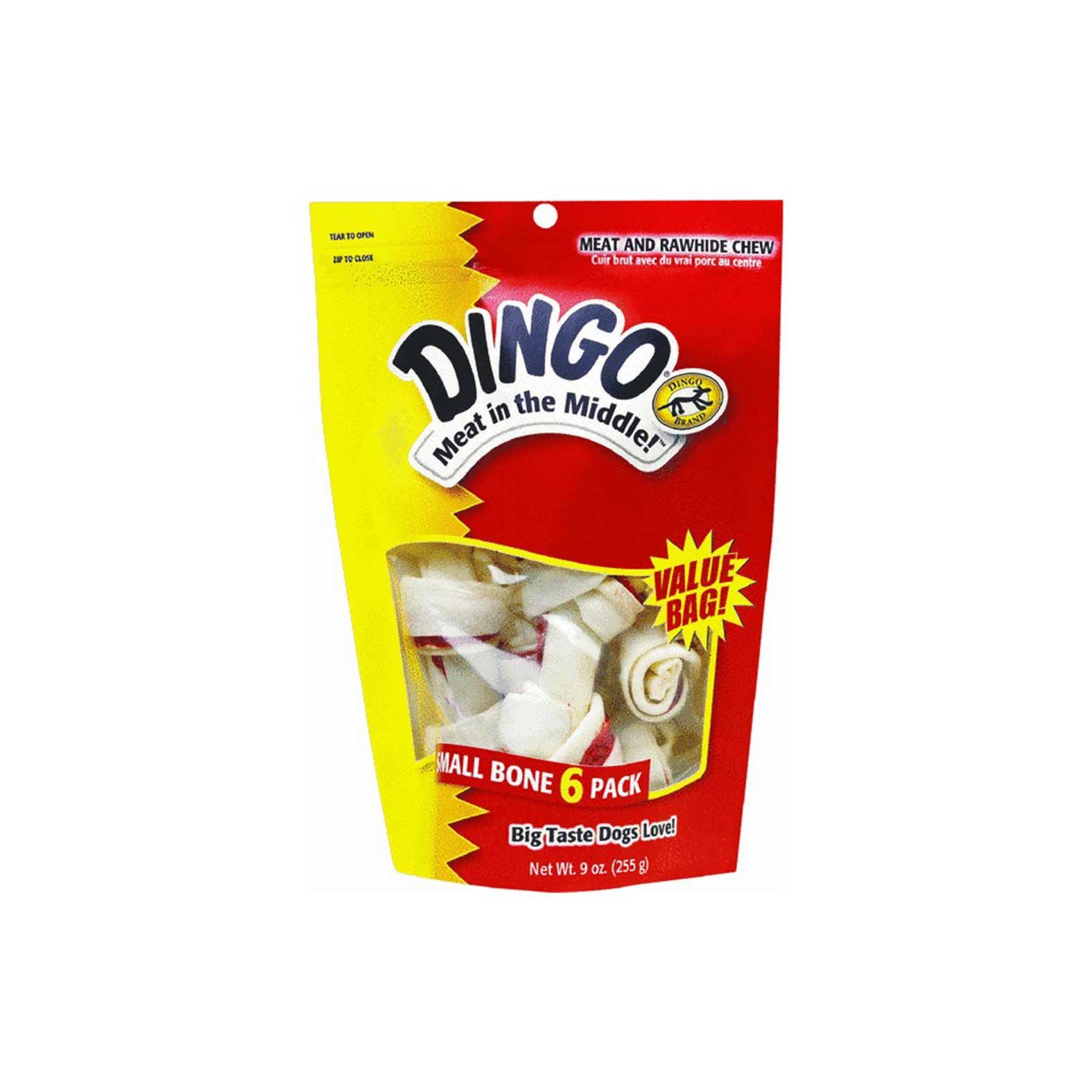"Dingo Mini Knotted Bones Rawhide Chews, 21-count"