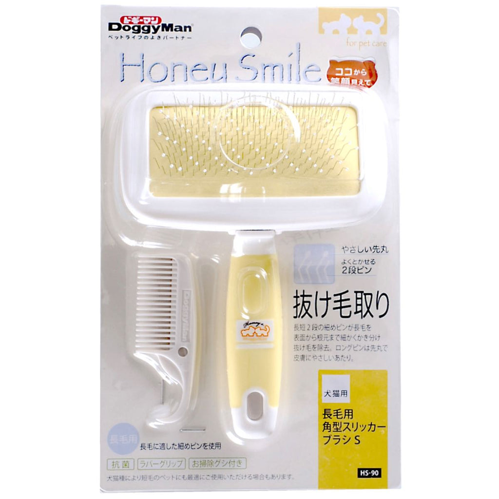 DoggyMan Honey Smile Square Slicker Brush - Small