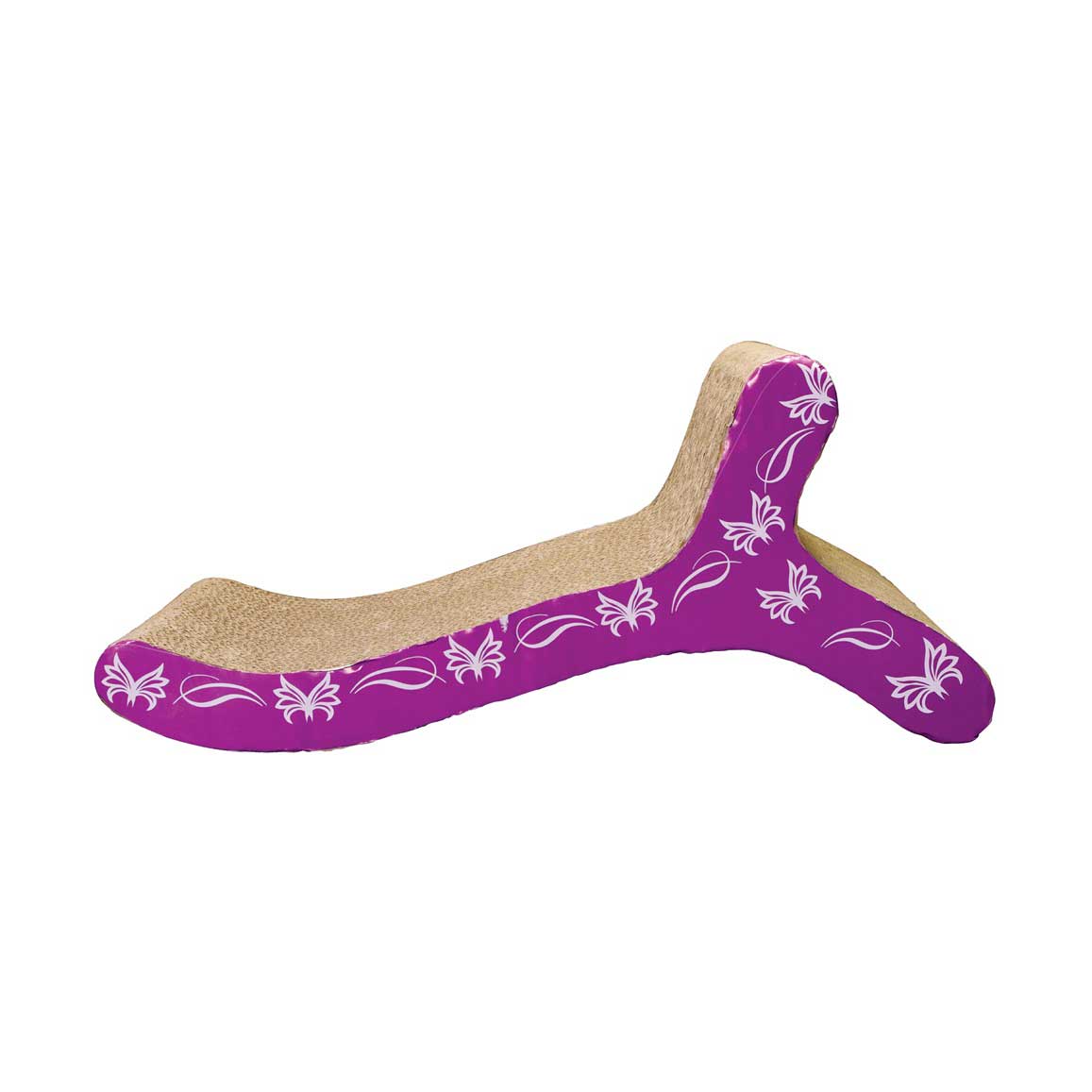 "Catit Scratcher with Catnip, Chaise Shape Butterfly"