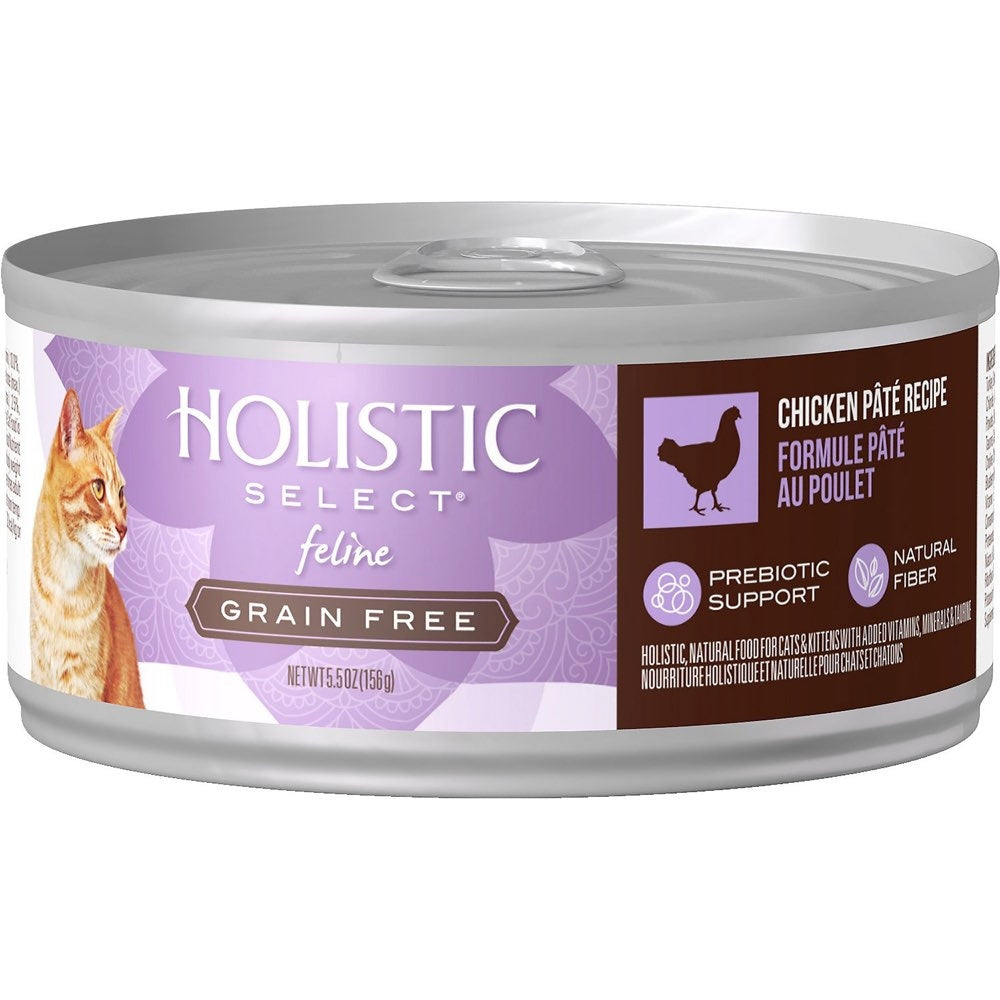 Holistic Select Grain Free Chicken Pate Canned Cat Food 156g