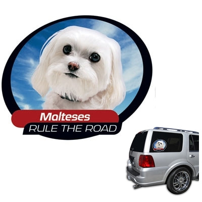 Pet Tatz Maltese Car Window Sticker