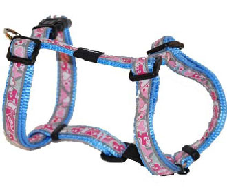 Rogz Fancy Dress Scooter Dog Harness Pink Hearts XL