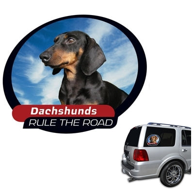 Pet Tatz Dachshund Black Car Window Sticker