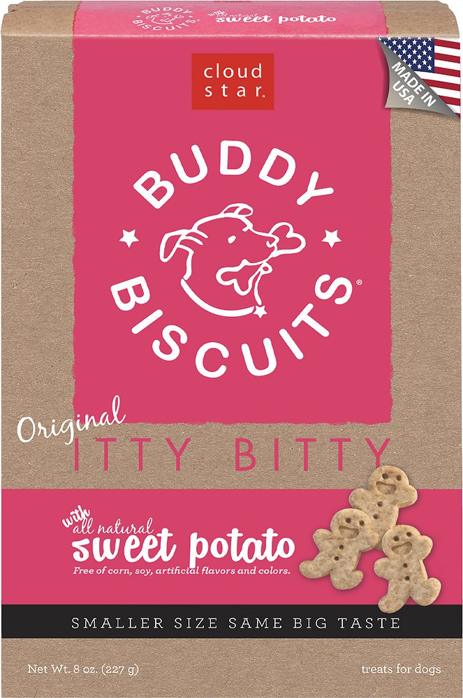 "Cloud Star Itty Bitty Buddy Biscuits, Sweet Potato Dog Treats 227g"