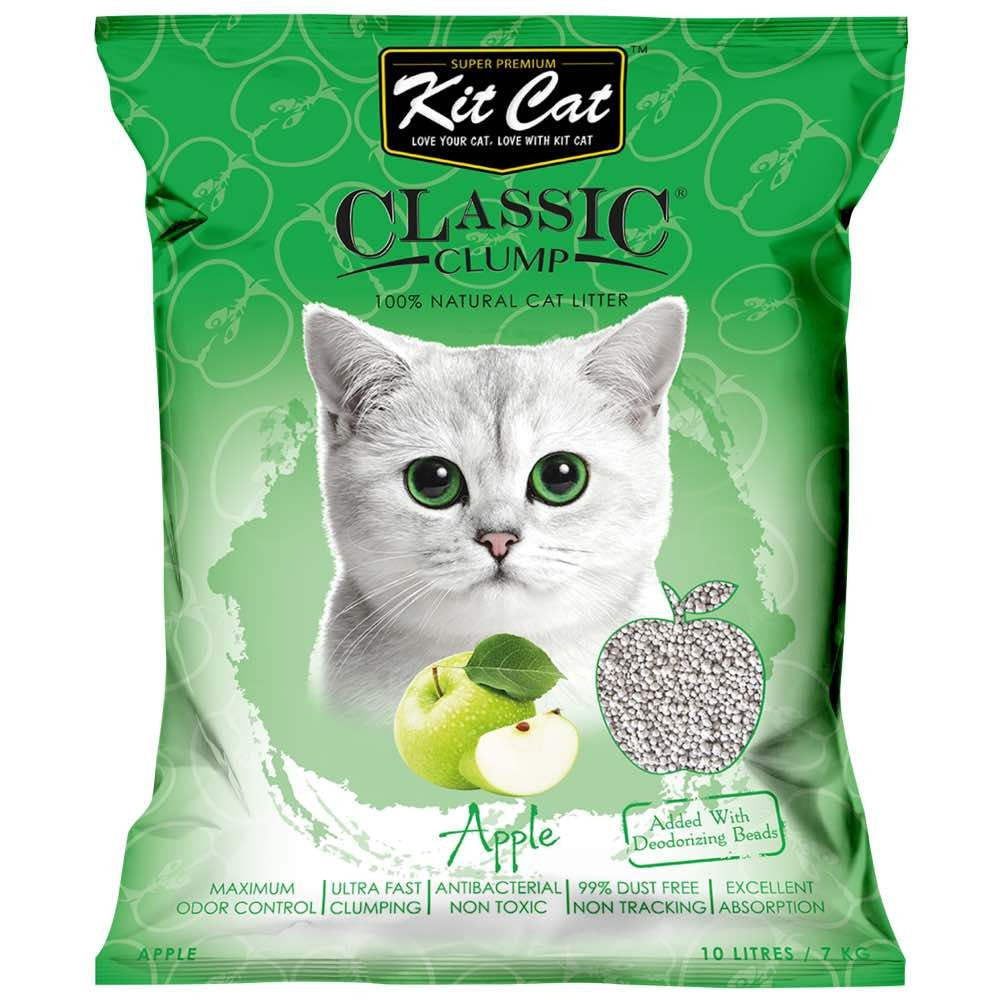 Kit Cat Classic Clump Apple Clay Cat Litter 10L