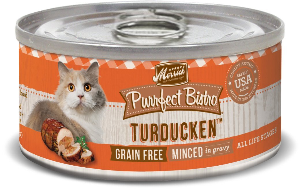 Merrick Purrfect Bistro Grain-Free Turducken Minced in Gravy Canned Cat Food 85g