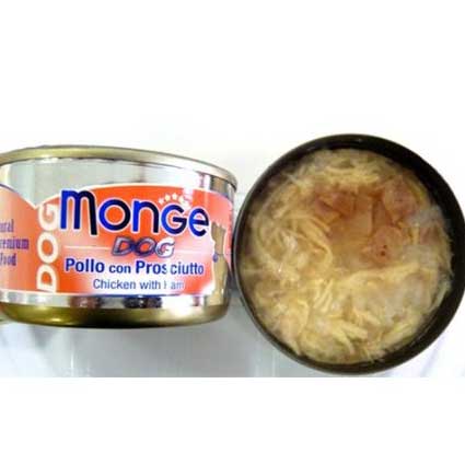 Monge Chicken With Ham Canned Dog Food 95g