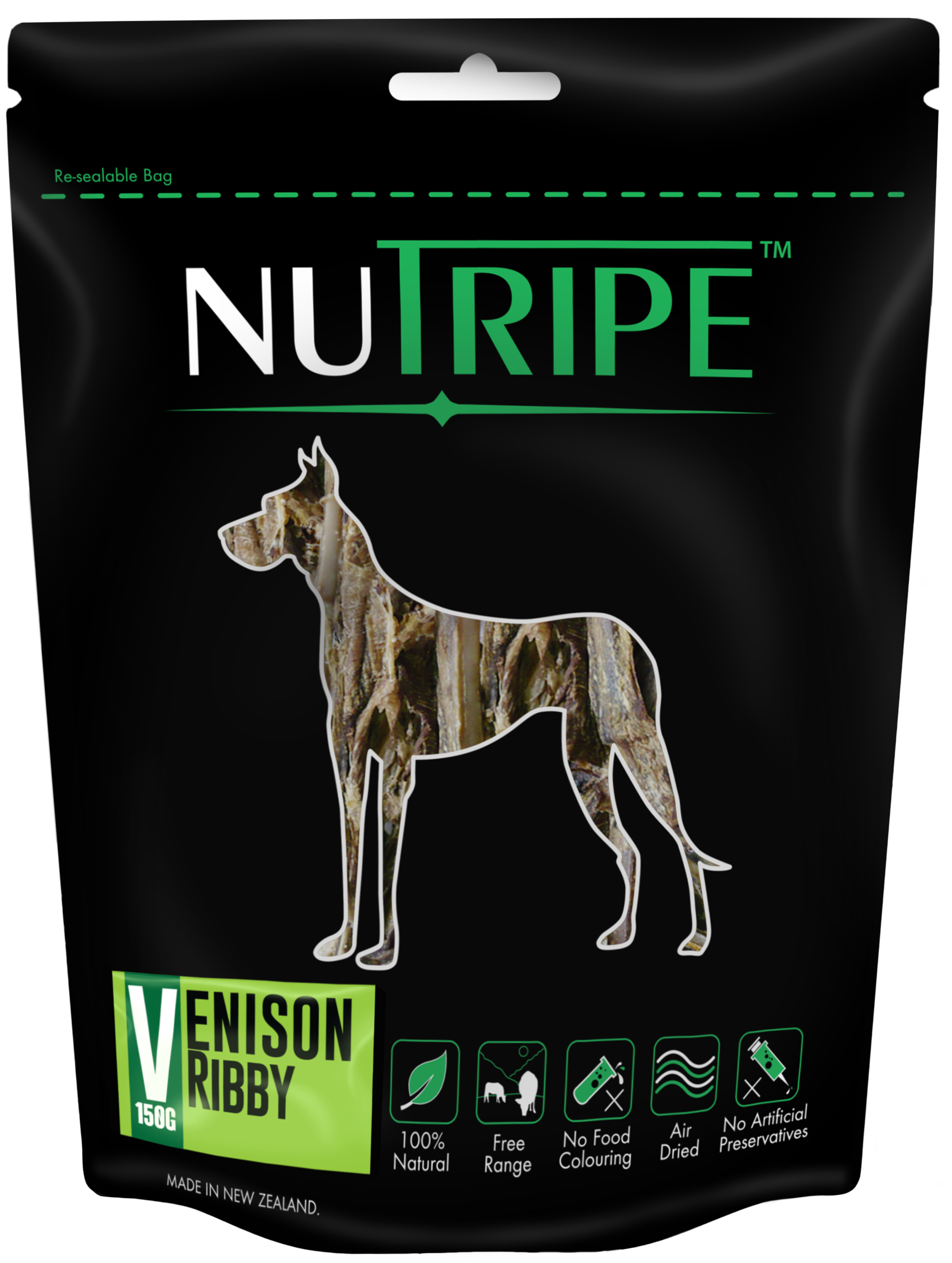 Nutripe Venison Ribby Dog Treats 100g