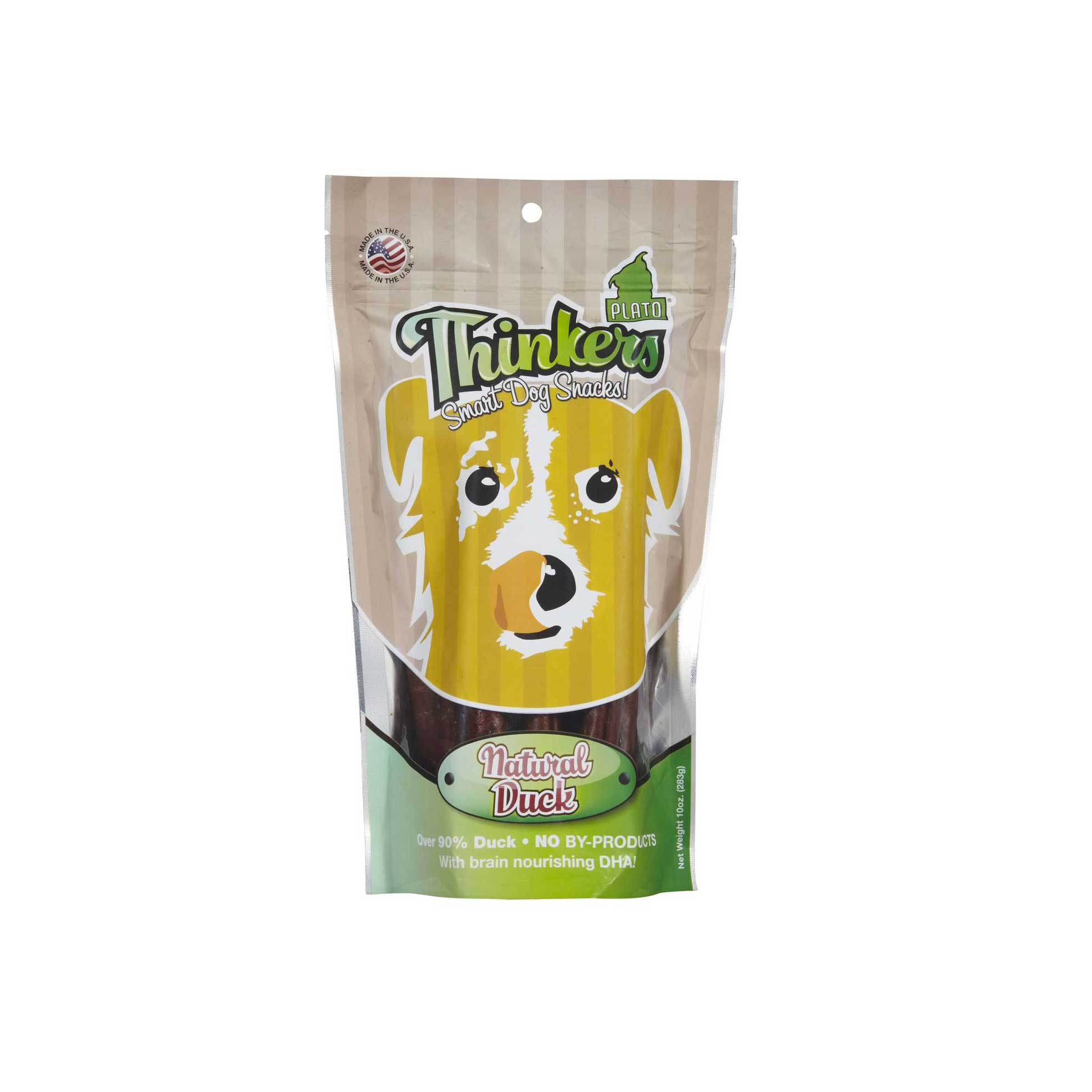 Plato Thinkers Natural Duck Sticks Dog Treats 10oz