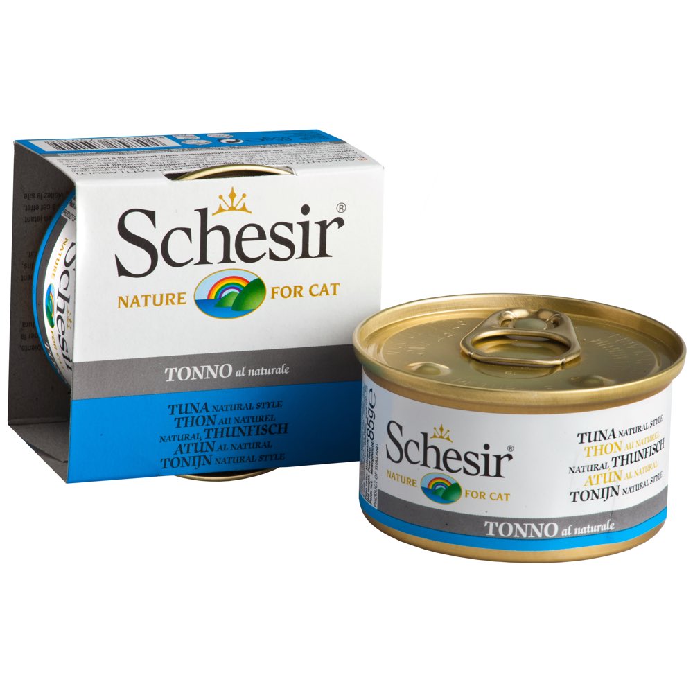 Schesir Tuna in Broth Adult Canned Cat Food 85g
