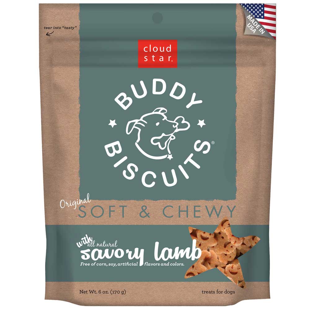 "Cloud Star Soft and Chewy Buddy Biscuits, Lamb Dog Treats 170g"